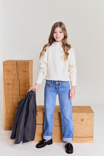 Tailored layers, neutral knits