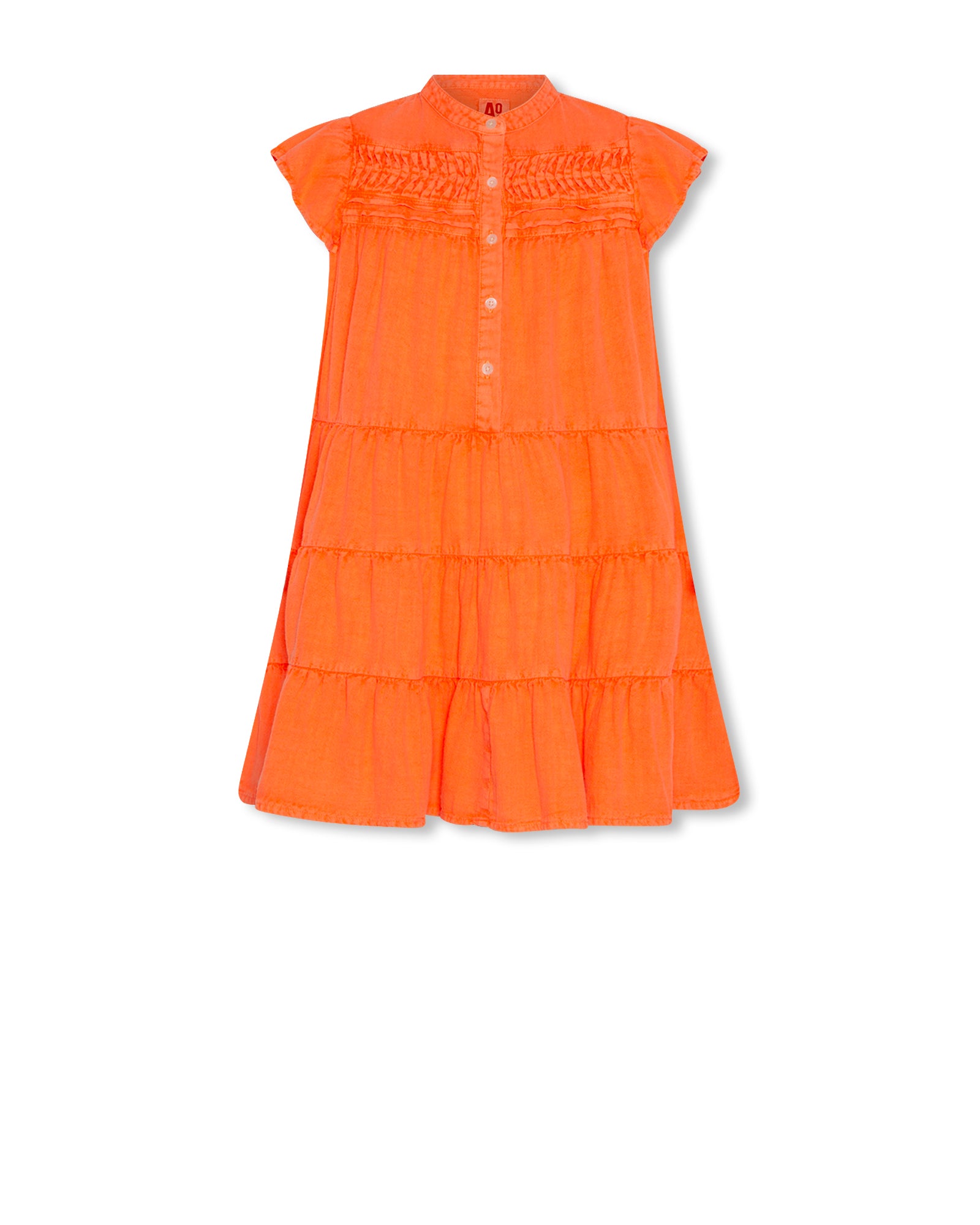 orange jean dress CENNY DENIM SHIRT DRESS (ORANGE) | Love Cherish