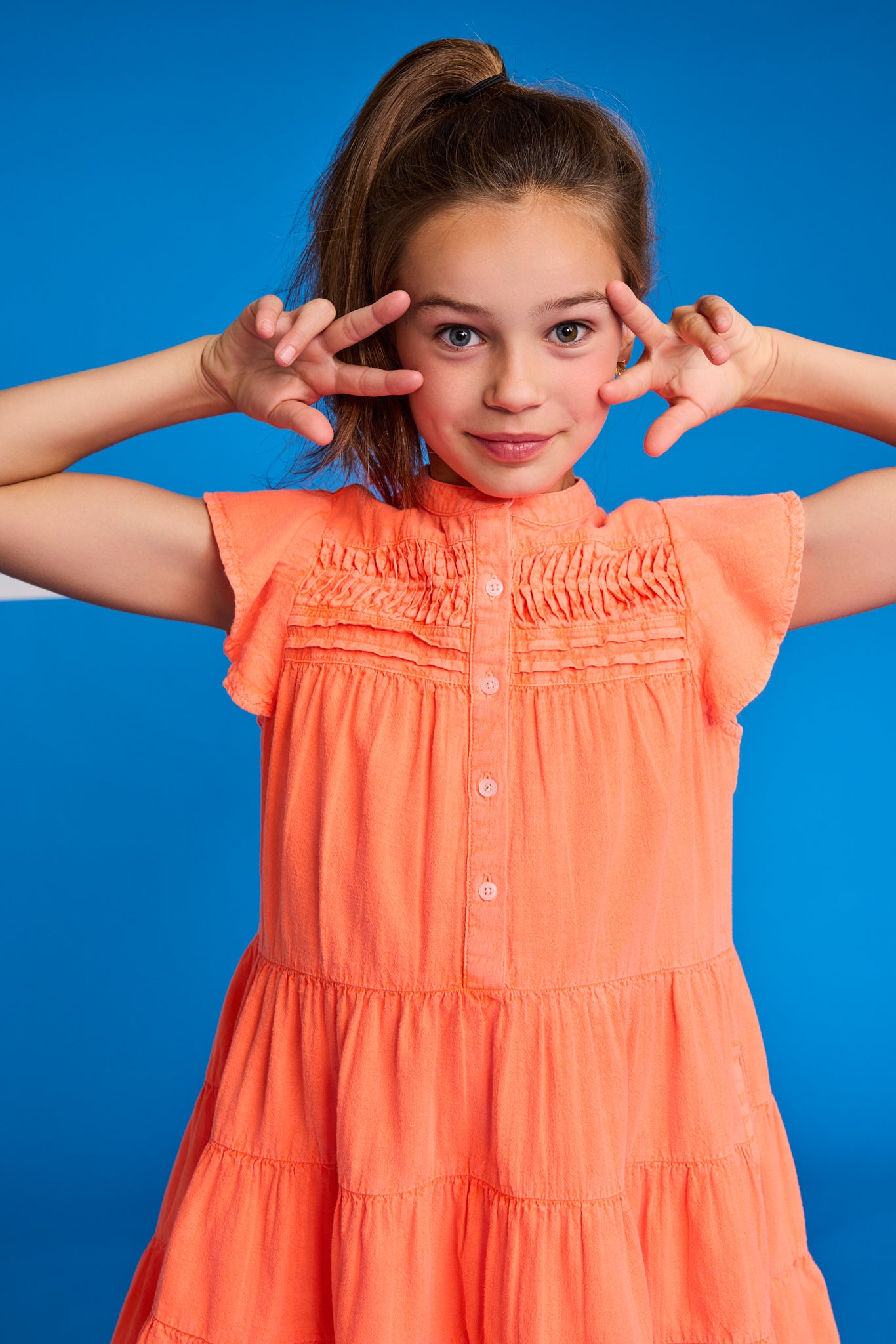 orange jean dress CENNY DENIM SHIRT DRESS (ORANGE) | Love Cherish